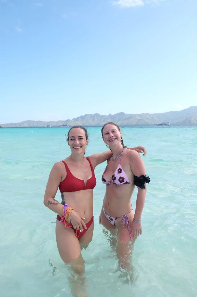 Friends enjoying the crystal clear water of Komodo National Park